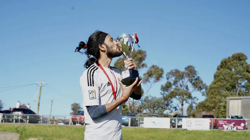Kissing the cup, Himalaya Tasman FC Interclub Tournament, 28 August 2026
