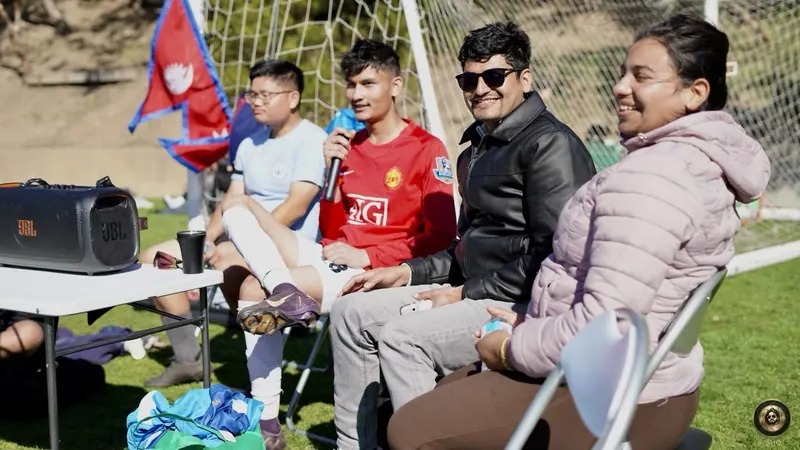 On the mic, Himalaya Tasman FC Interclub Tournament, 28 August 2026