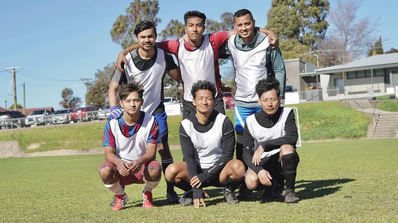 Team photo, Himalaya Tasman FC Interclub Tournament, 28 August 2026