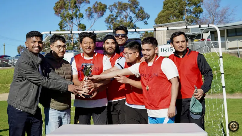Champions receive the cup, Himalaya Tasman FC Interclub Tournament, 28 August 2026